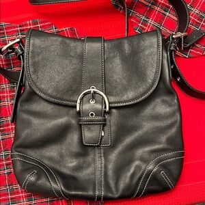 Coach Black Leather Crossbody Bag